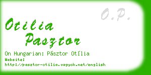 otilia pasztor business card