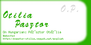 otilia pasztor business card